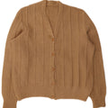 Vintage mujer Cardigan suéter Reino Unido 14 grande beige