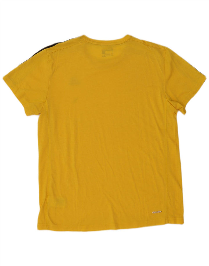 Adidas Mens Climalite Camiseta Top Grande Poliéster Amarillo