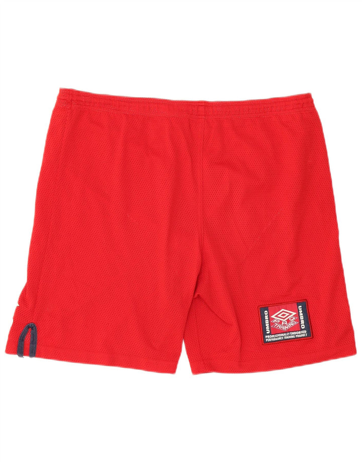 Pantalones cortos deportivos Umbro para hombre, talla grande, rojo