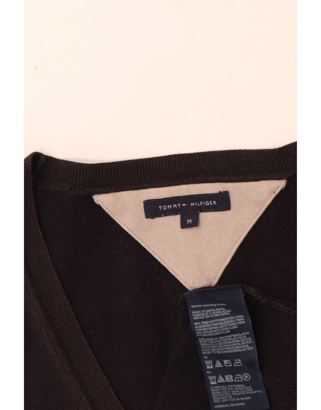 Tommy Hilfiger Suéter Cárdigan Mujer Mediano Negro Algodón Clásico