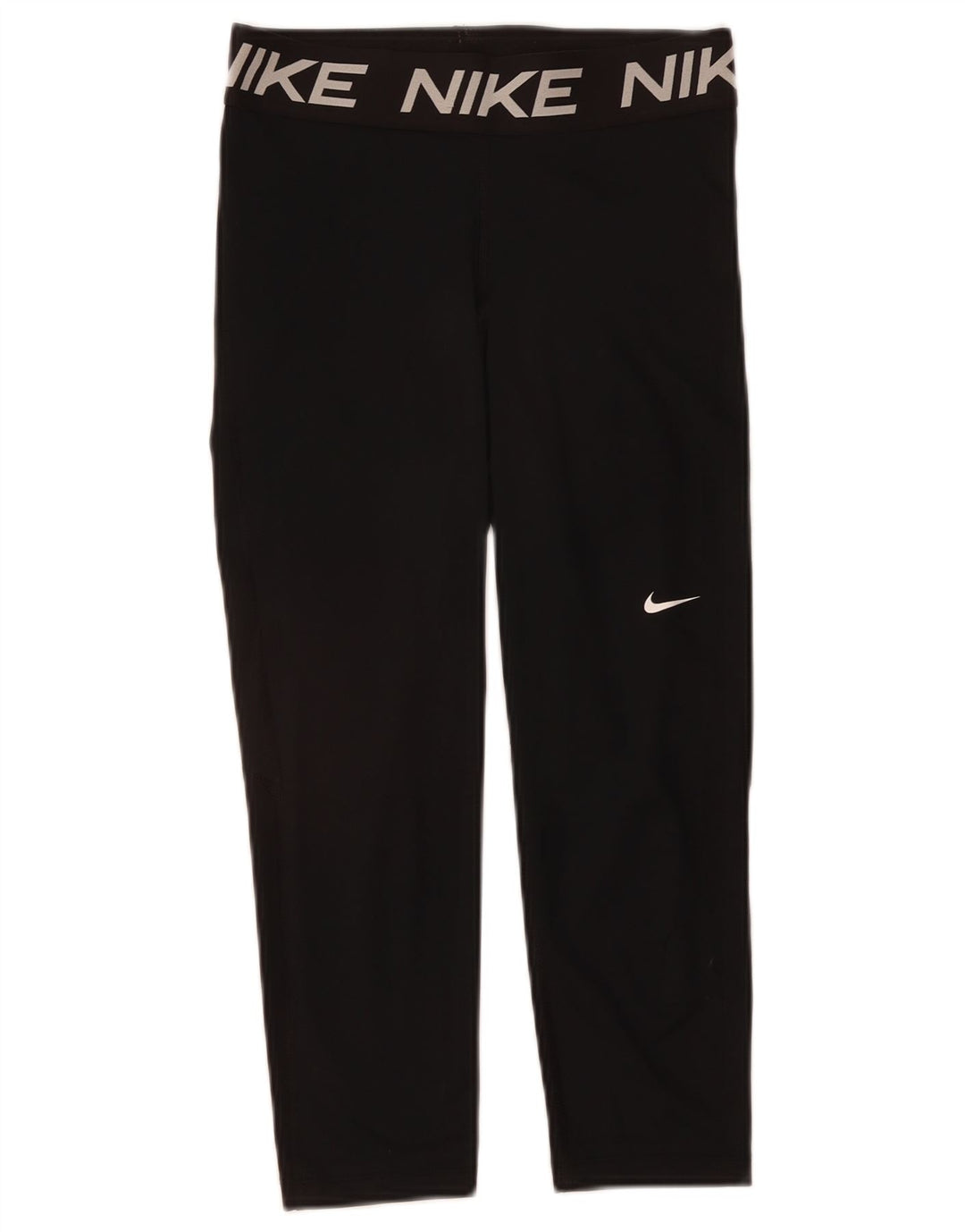 NIKE Leggings capri gráficos para mujer UK 12 Mediano Negro Poliéster