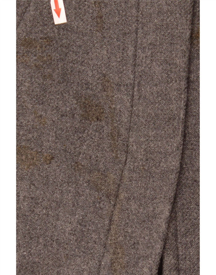 Zara Mujer Abrigo Extragrande UK 10 Small Lana Gris