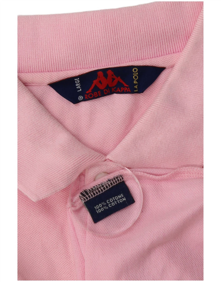 Polo Kappa Hombre Grande Rosa Algodón