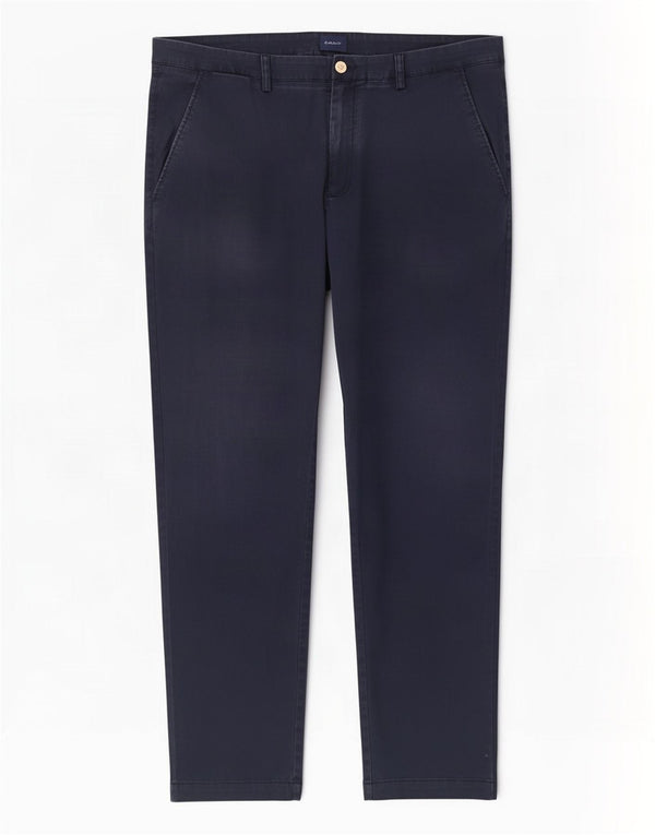 Gant Hombre Hallden Slim Fit Chino Pantalones W42 L32 Algodón Azul Marino