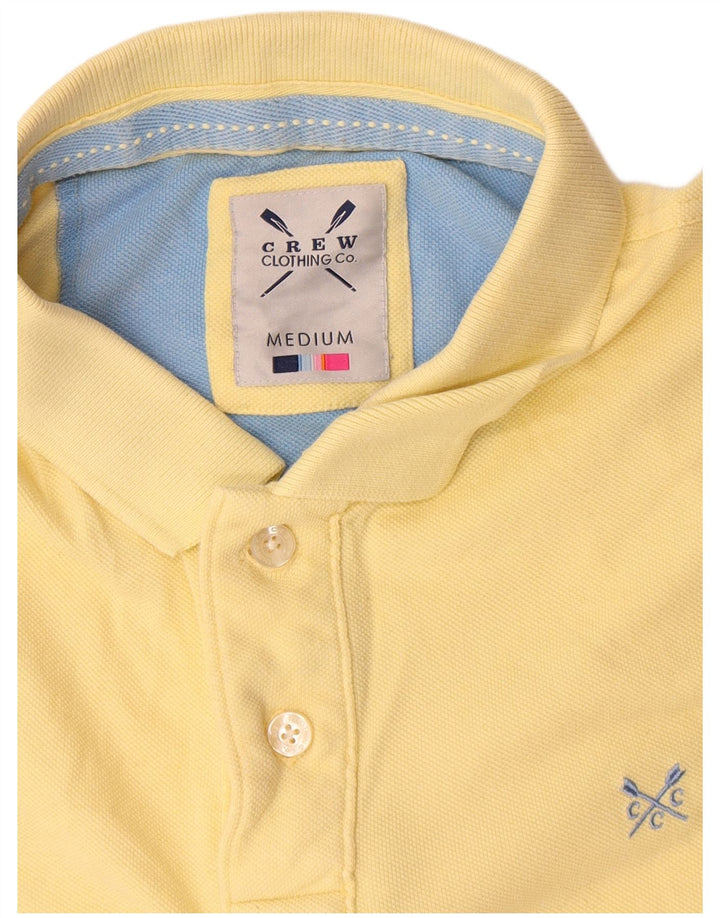 Crew Clothing Polo para hombre de algodón amarillo medio