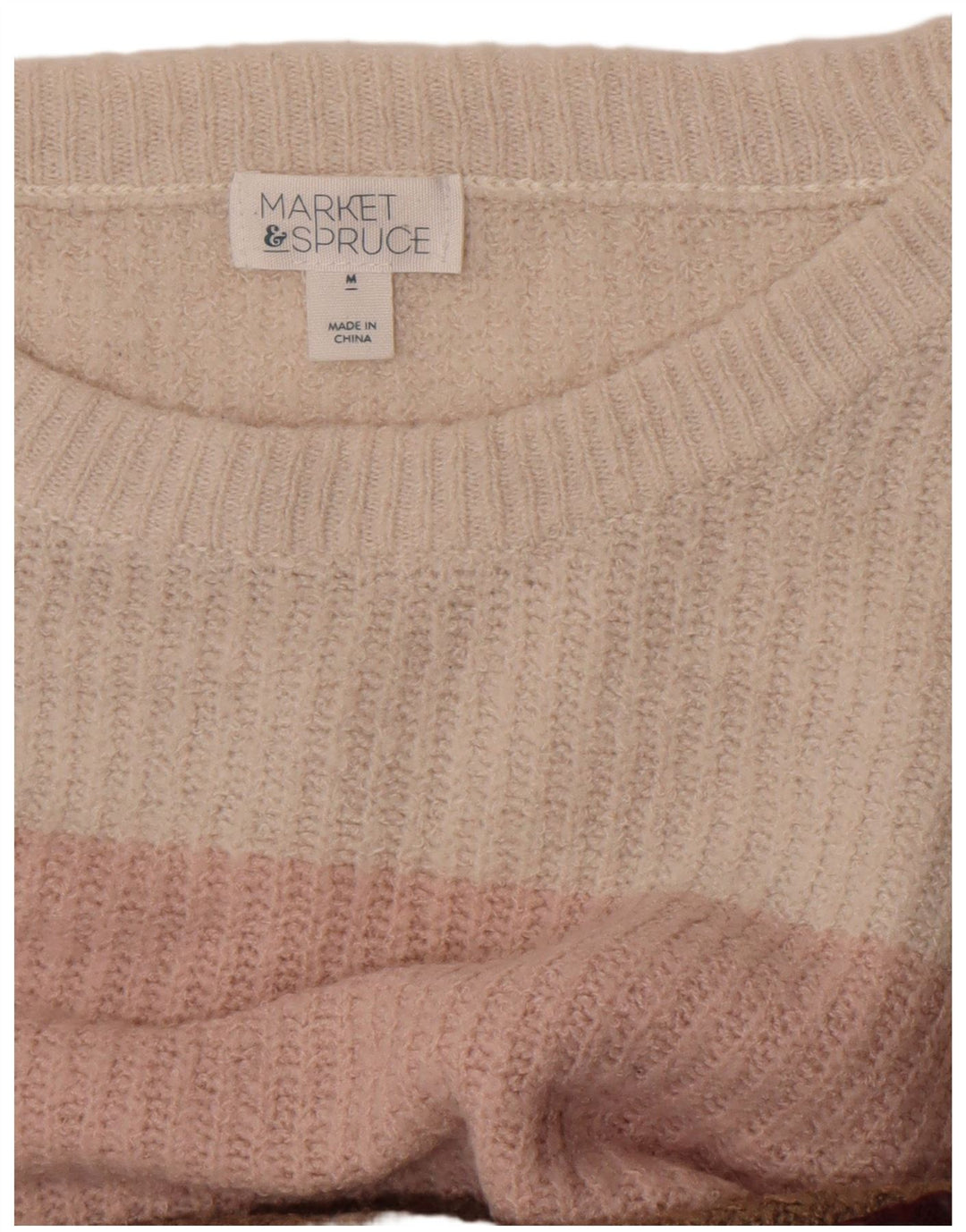 Market & Spruce Suéter tipo jersey con cuello redondo para mujer, talla 44, talla M, multicolor