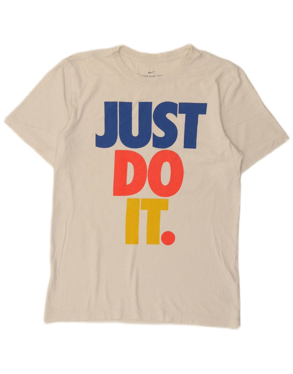 Nike - Camiseta gráfica para hombre, talla pequeña, algodón blanco