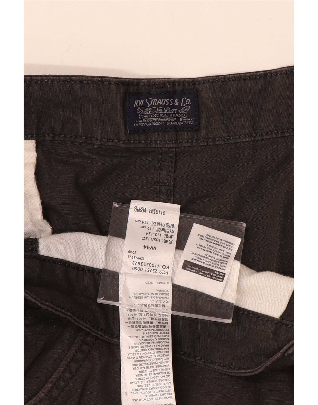 Levi's Pantalones cortos cargo para hombre W44 2XL Algodón gris