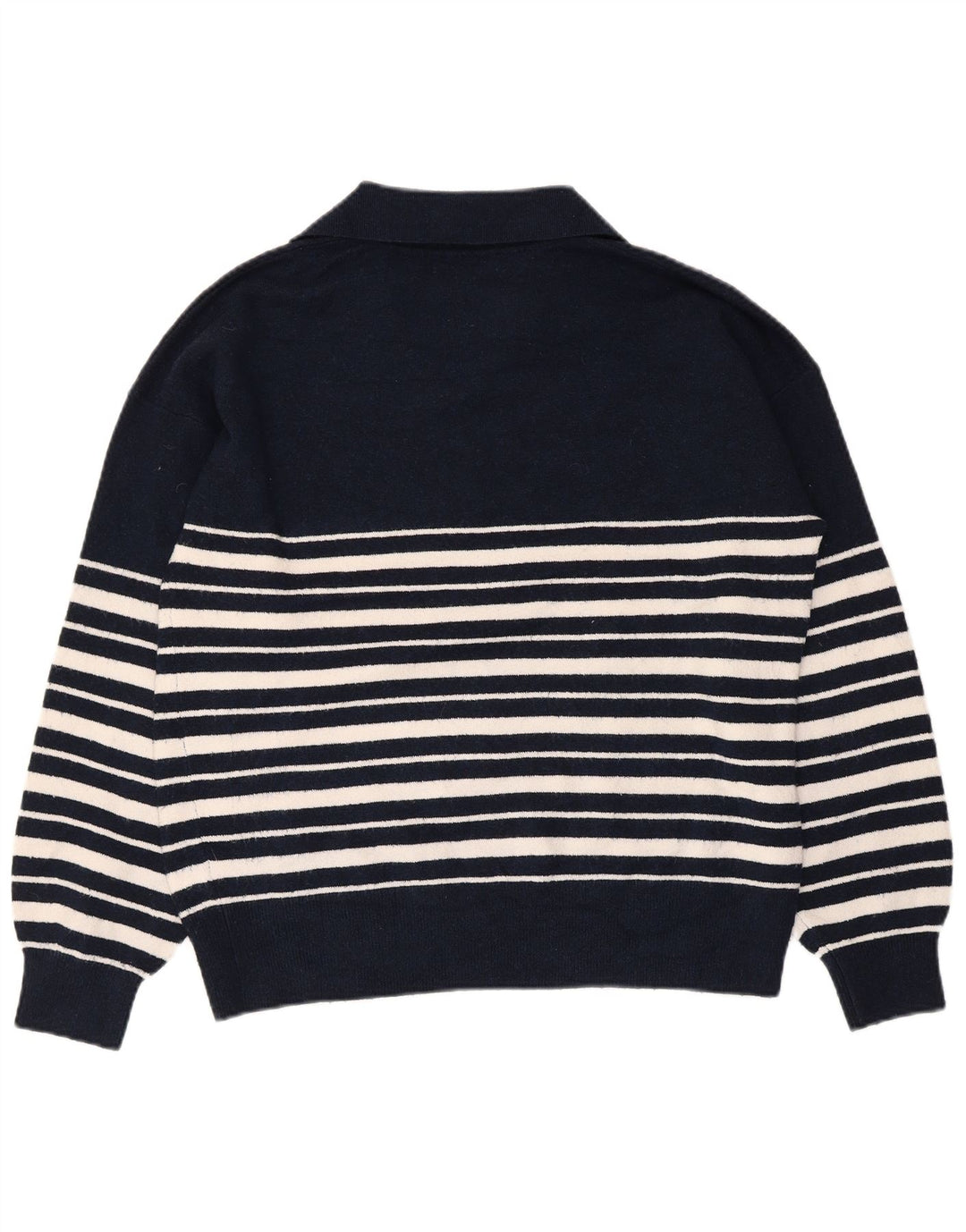 Marks & Spencer Suéter tipo jersey con cuello tipo polo para mujer UK 44 Azul marino mediano