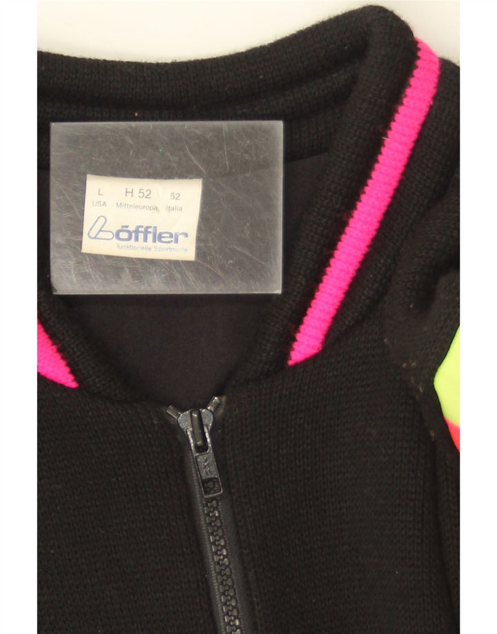 Loffler Jersey De Esquí Para Hombre Jersey Grande De Lana Con Bloques De Color Negro