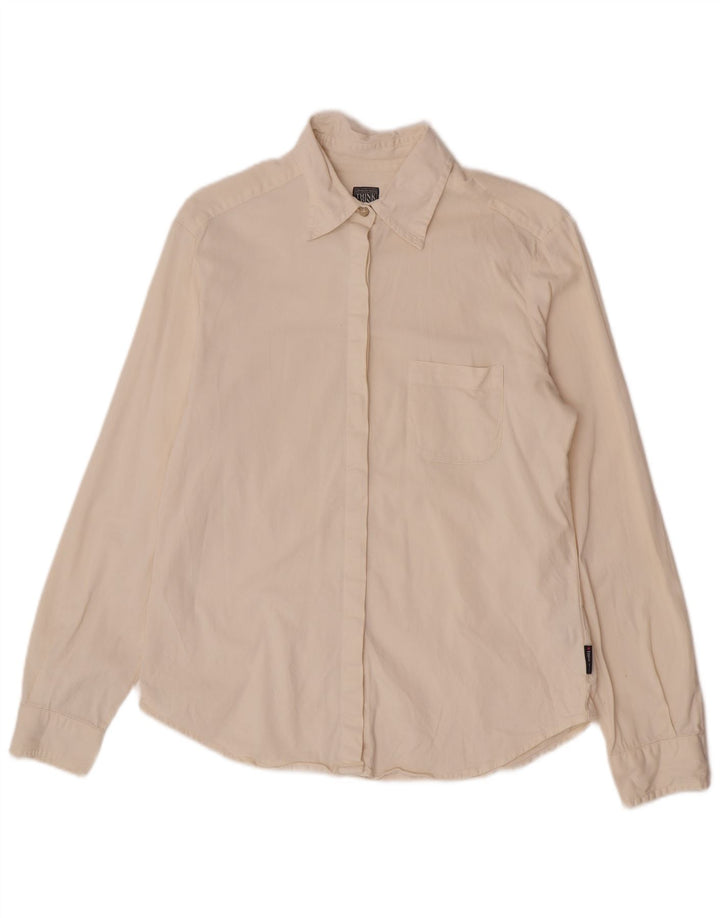 Think Pink Camisa de corte regular para mujer UK 44 Mediana de algodón blanco roto