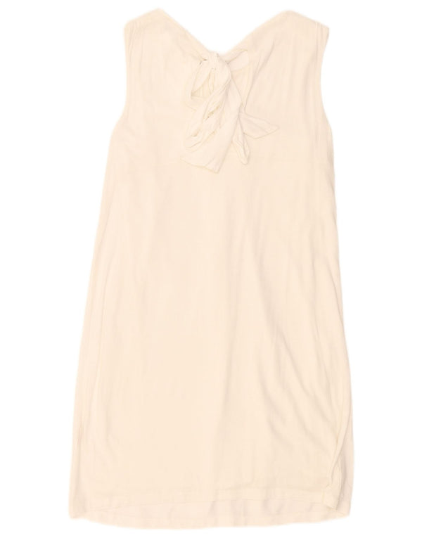 Massimo Dutti Vestido Recto Regular Sin Mangas para Mujer UK 10 Small Blanco
