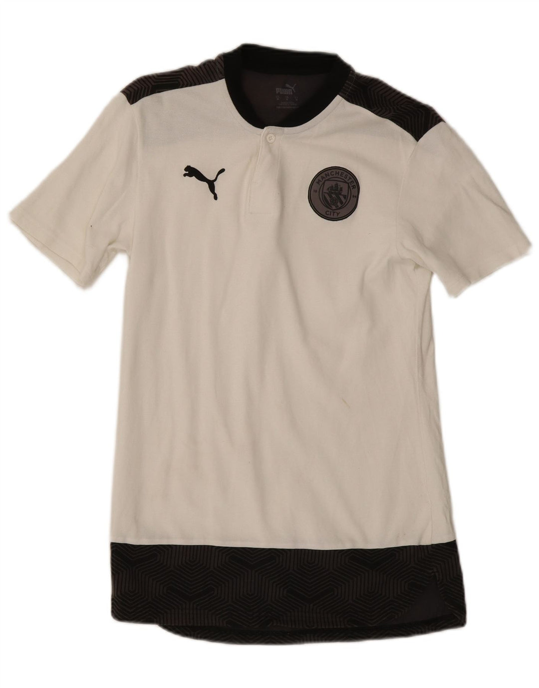 Camiseta Puma Manchester City para Hombre Top Mediano Blanco Geométrico