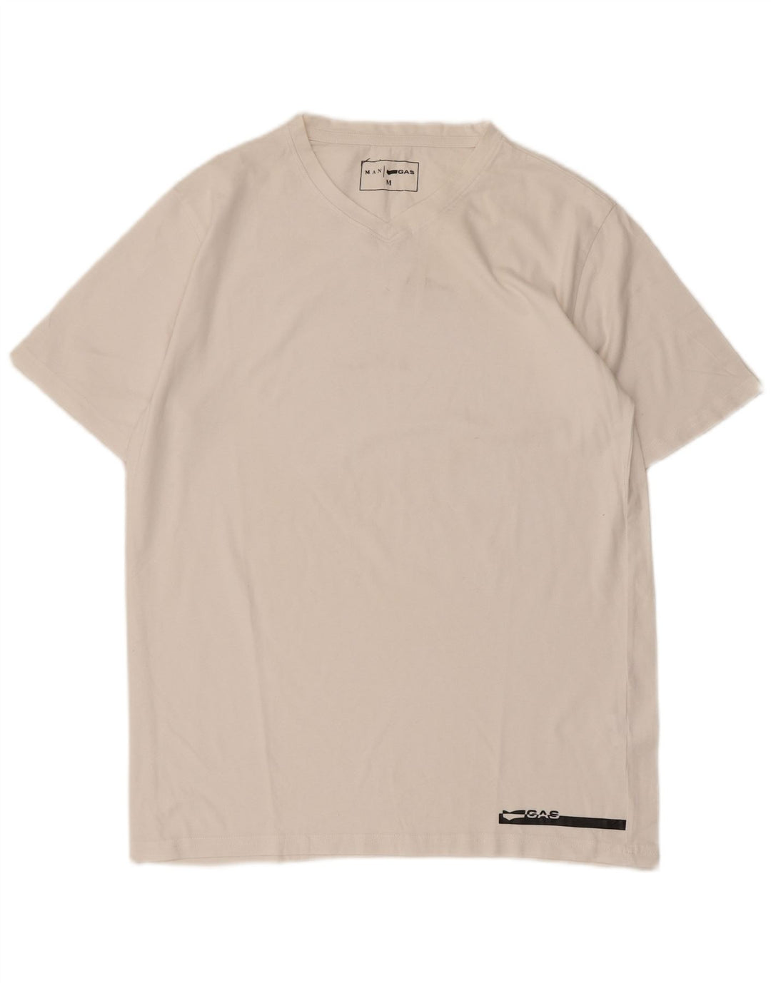 GAS Camiseta Hombre Top Medium Blanco Algodón