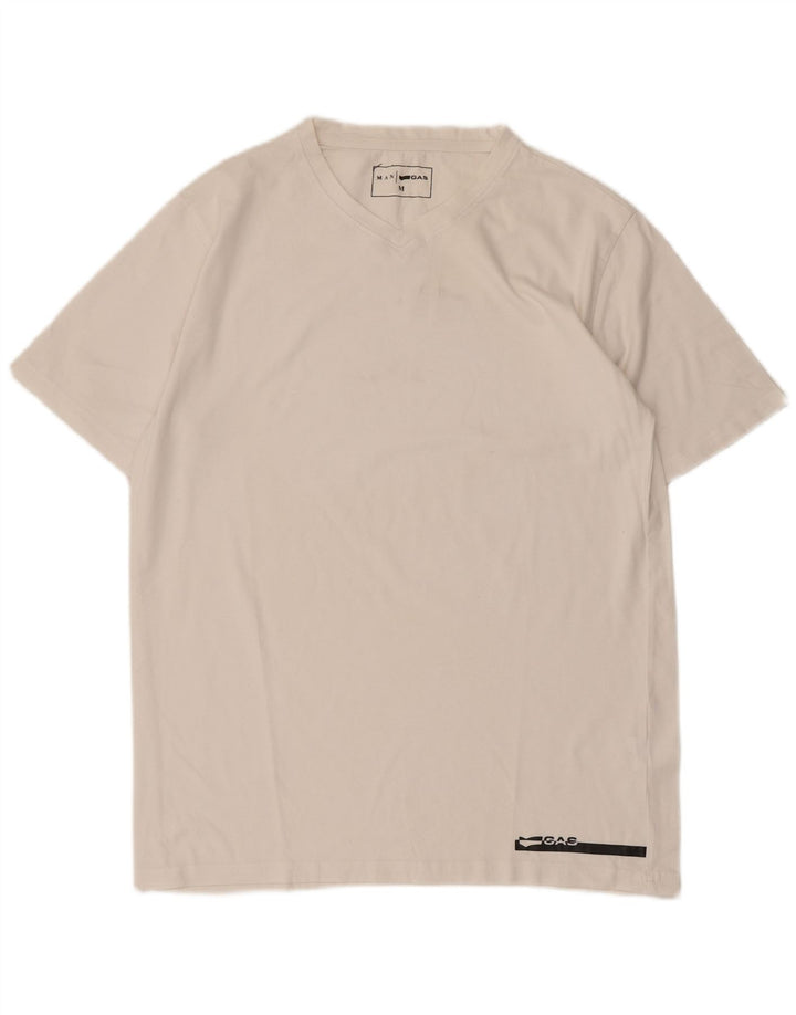 GAS Camiseta Hombre Top Medium Blanco Algodón