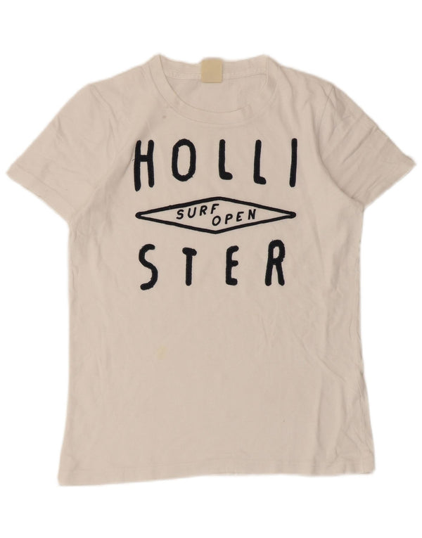 Hollister Hombre Camiseta Gráfica Top Small Blanco