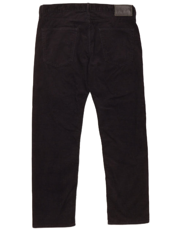 MARKS & SPENCER Pantalones rectos de pana para hombre W36 L31 Algodón negro