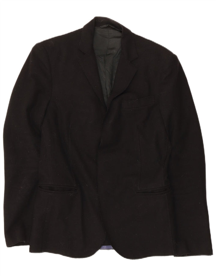 Costume National Chaqueta tipo blazer para hombre IT 44 XS Lana negra