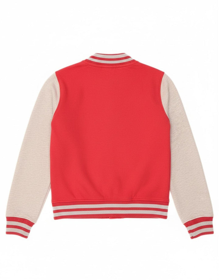 Superdry Chaqueta universitaria para mujer UK 40 Small Rojo Colorblock Algodón