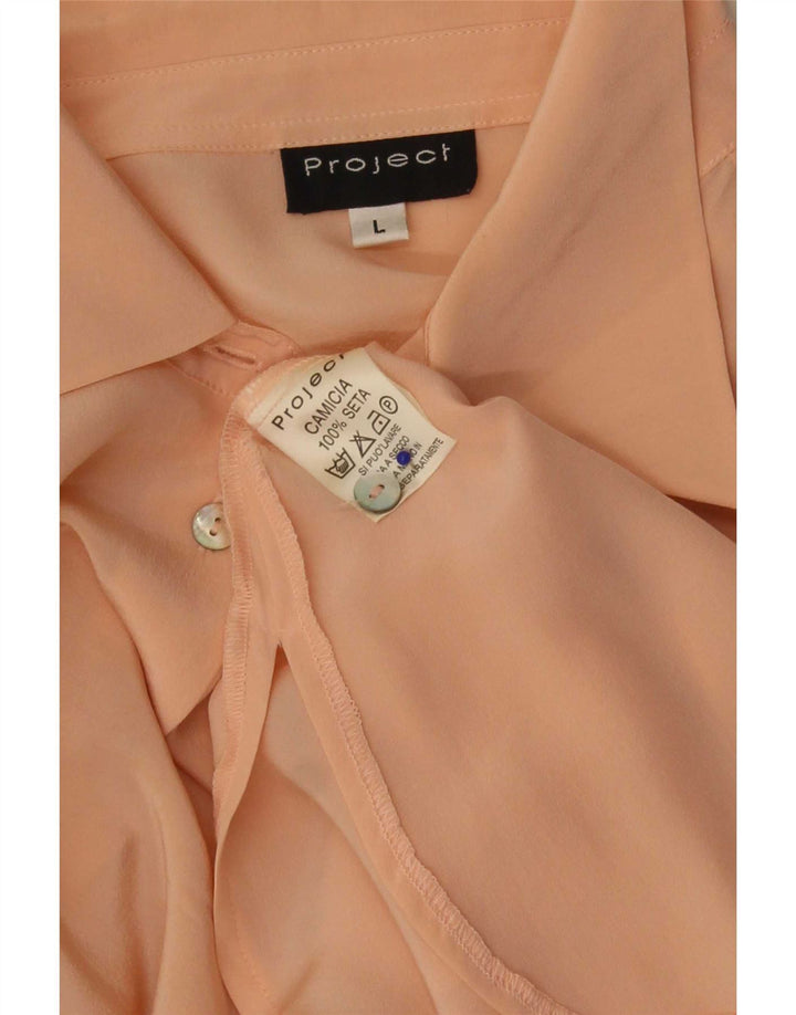Blusa camisera para mujer Project UK 46 Large Pink Silk