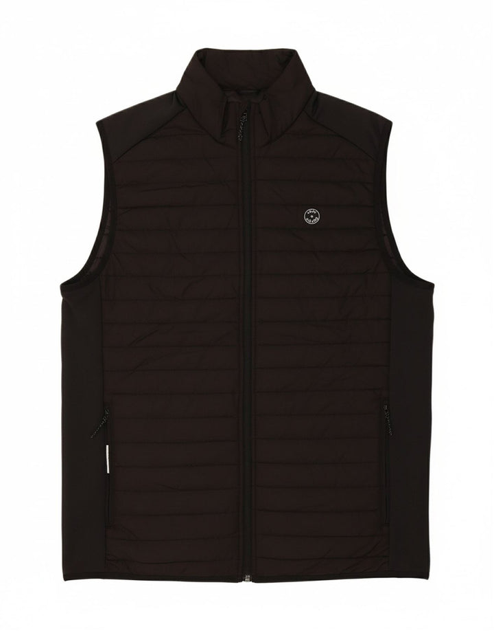 JACK & JONES Mens Padded Gilet UK 42 XL Black Polyester