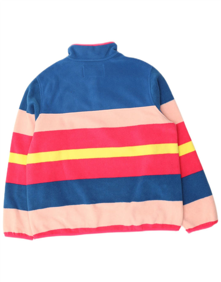 Lands End - Jersey de forro polar extragrande para mujer, talla 40, talla grande, multicolor, a rayas