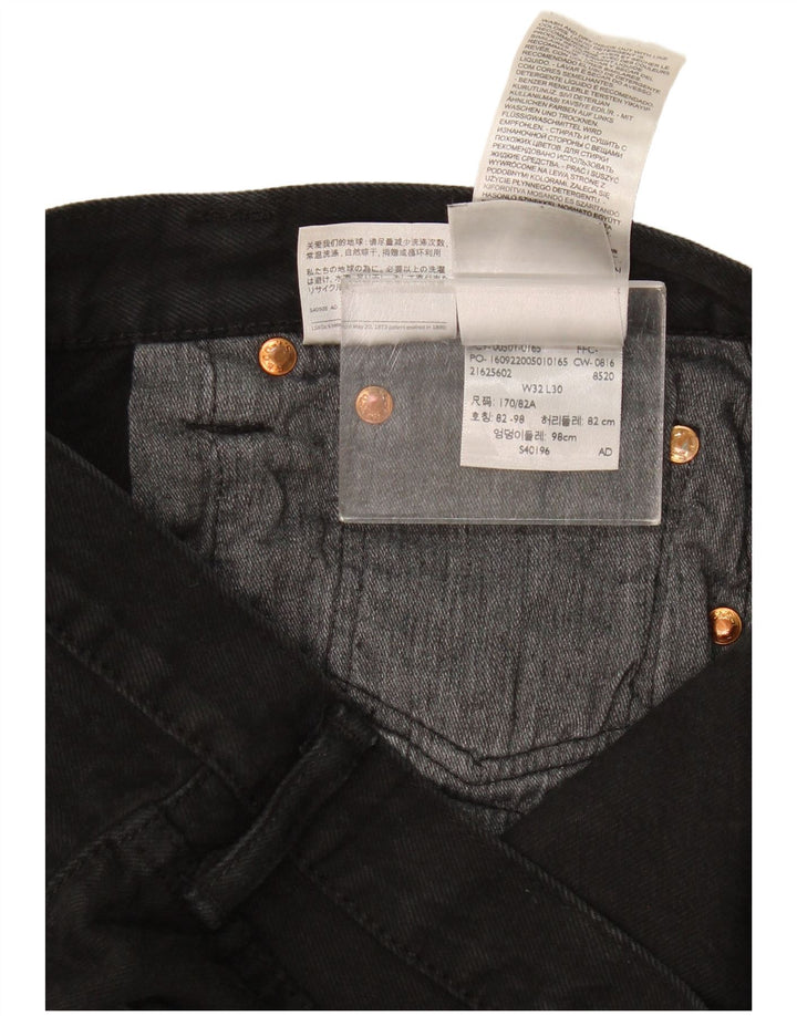 Vaqueros rectos Levi's para hombre W32 L30 Algodón negro