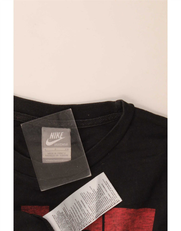 Nike - Camiseta gráfica para hombre, talla pequeña, algodón negro