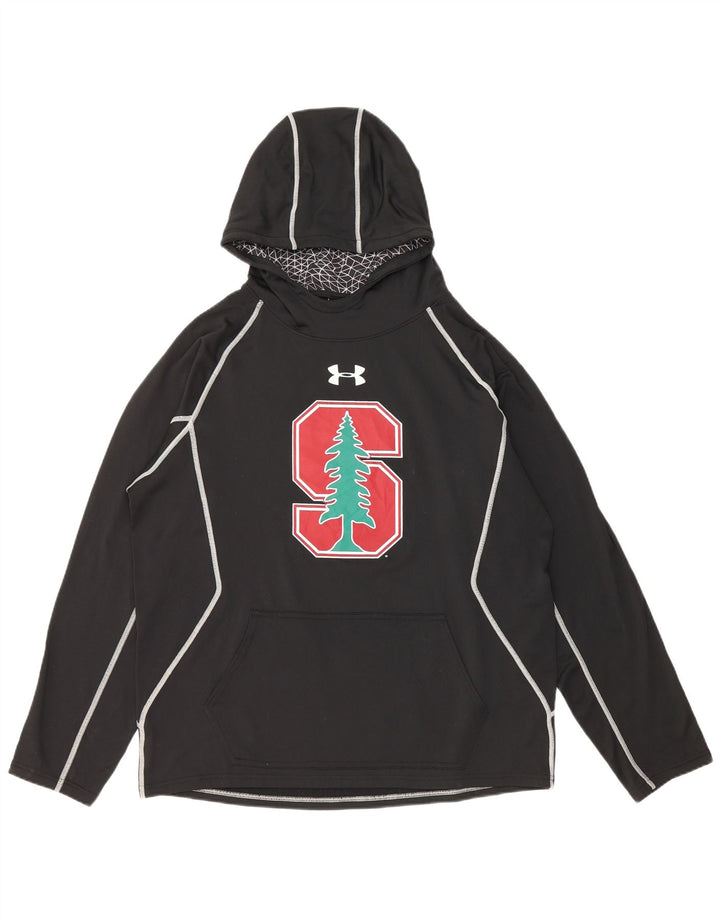 Under Armour Jersey con capucha gráfica para hombre, talla grande, negro