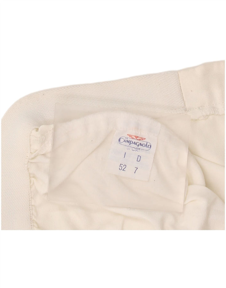 CAMPAGNOLO Pantalones cortos chinos para hombre IT 52 XL W36 Poliéster blanco