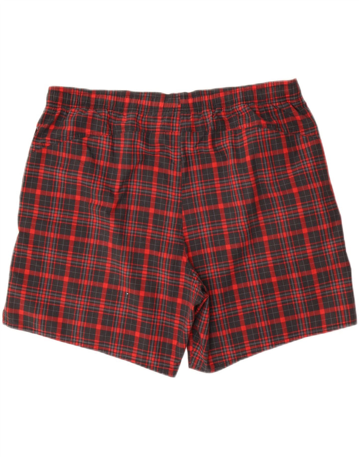 Adidas Bañador Corto Hombre XL Cuadros Rojos Poliéster