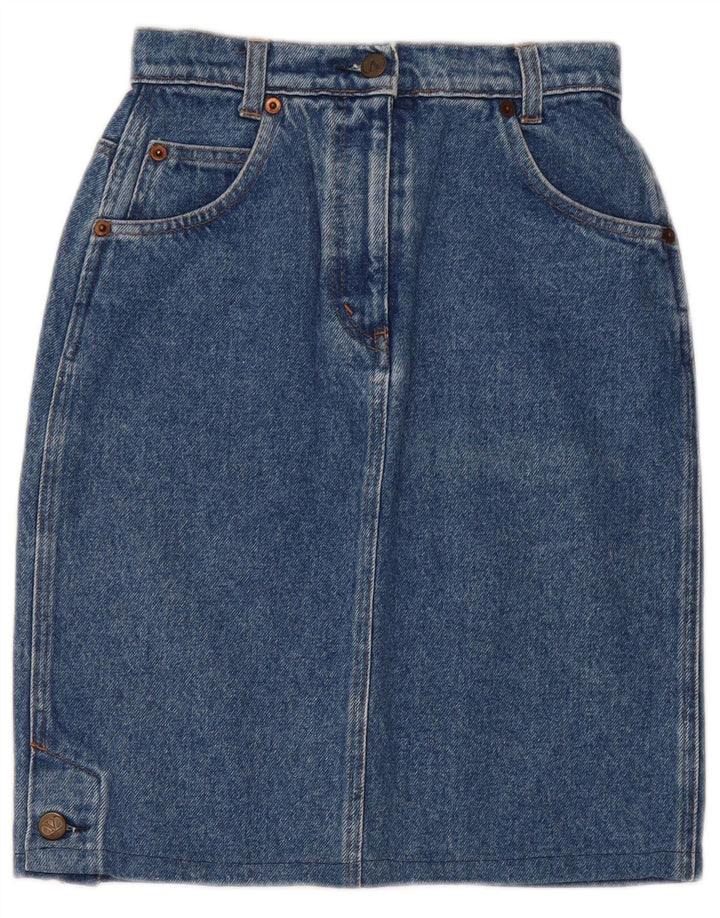 Falda Vaquera Valentino W26 Small Azul Algodón