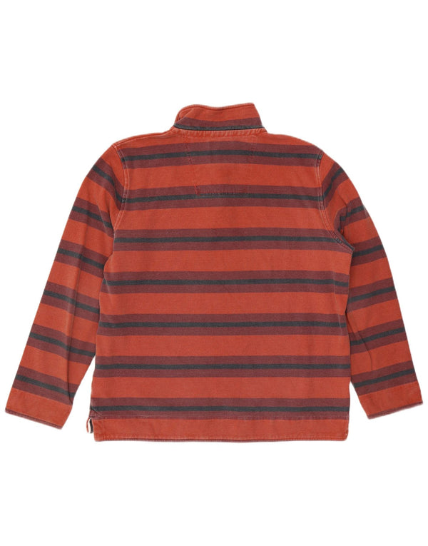 Crew Clothing Sudadera con cuello y cremallera para hombre Jersey XL Algodón a rayas rojas