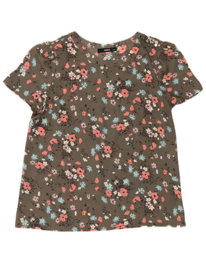 Blusa Oasis para mujer Top UK 10 Small Green Floral