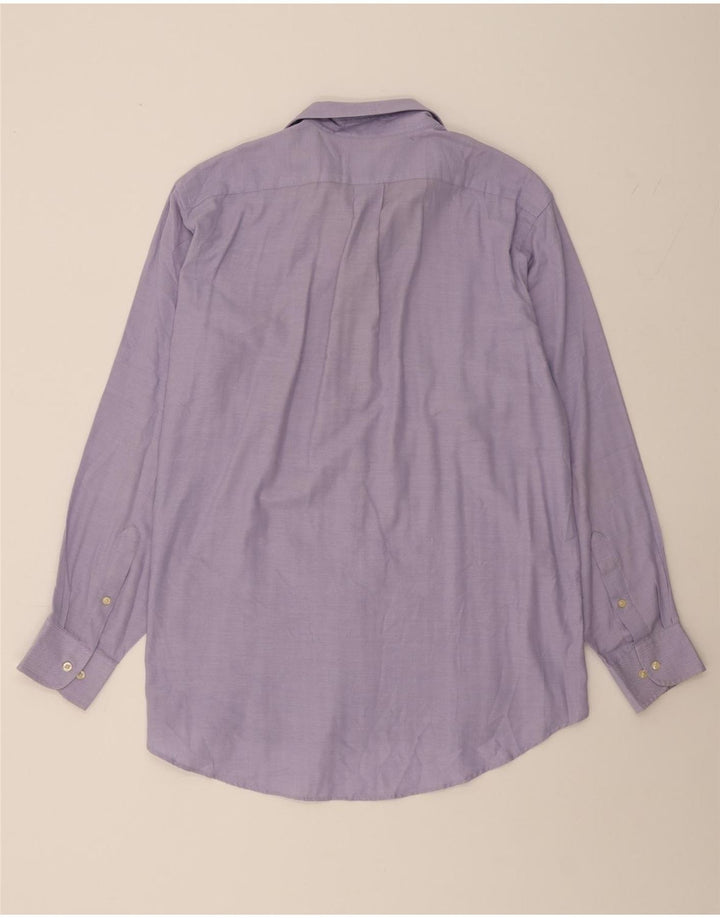 CHAPS Mens Shirt Size 16 16 1/2 Large Purple Cotton Vintage Chaps and Second-Hand Chaps from Messina Hembry 