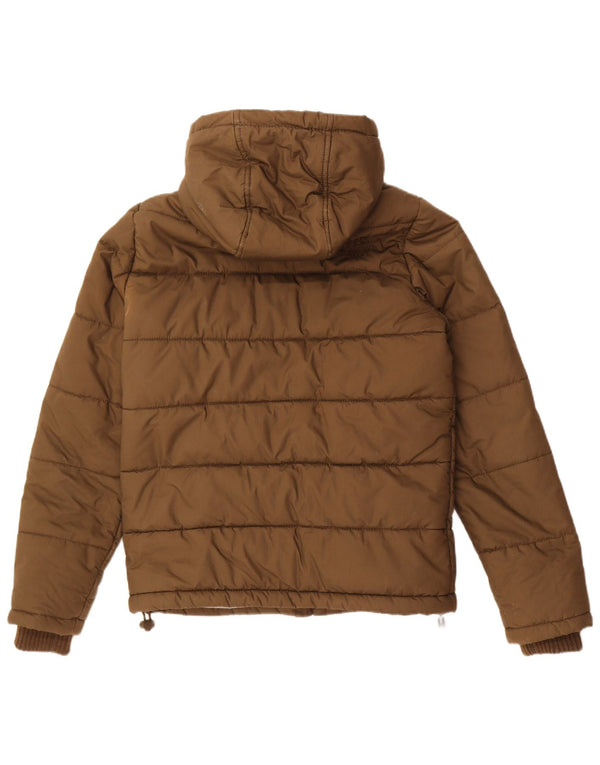 Superdry Chaqueta acolchada con capucha para hombre ES 38 Poliéster caqui medio