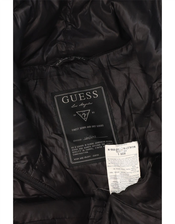 Guess Chaqueta acolchada para mujer UK 46 Grande Poliéster negro