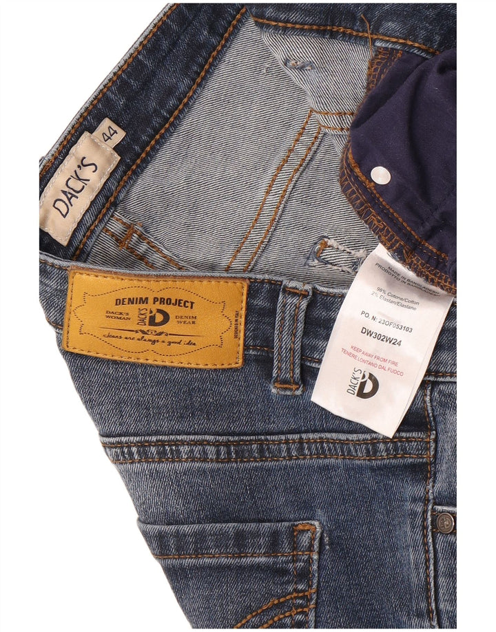 Dack's Jeans ajustados para mujer IT 44 Medium W28 L31 Algodón azul