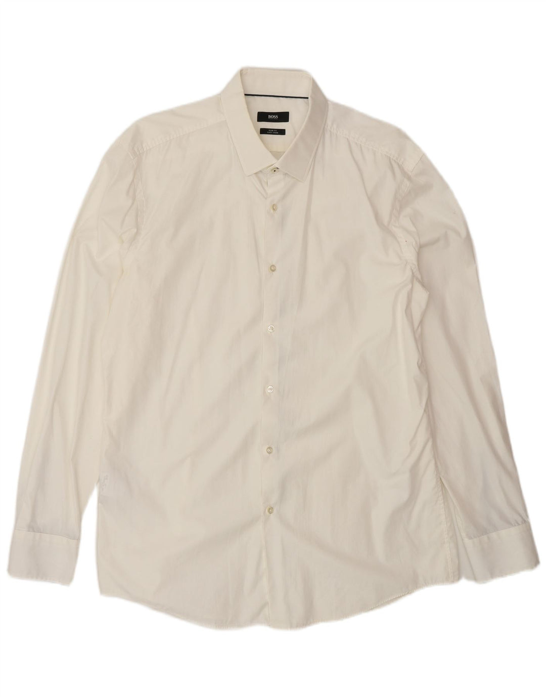 Hugo Boss Camisa Slim Fit para hombre Talla 44 17 1/2 XL Algodón blanco