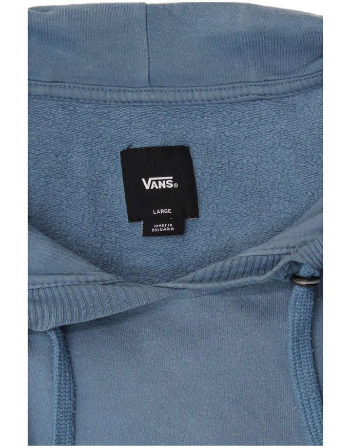 Vans Hombre Sudadera Con Capucha Gráfica Jersey Grande De Algodón Azul