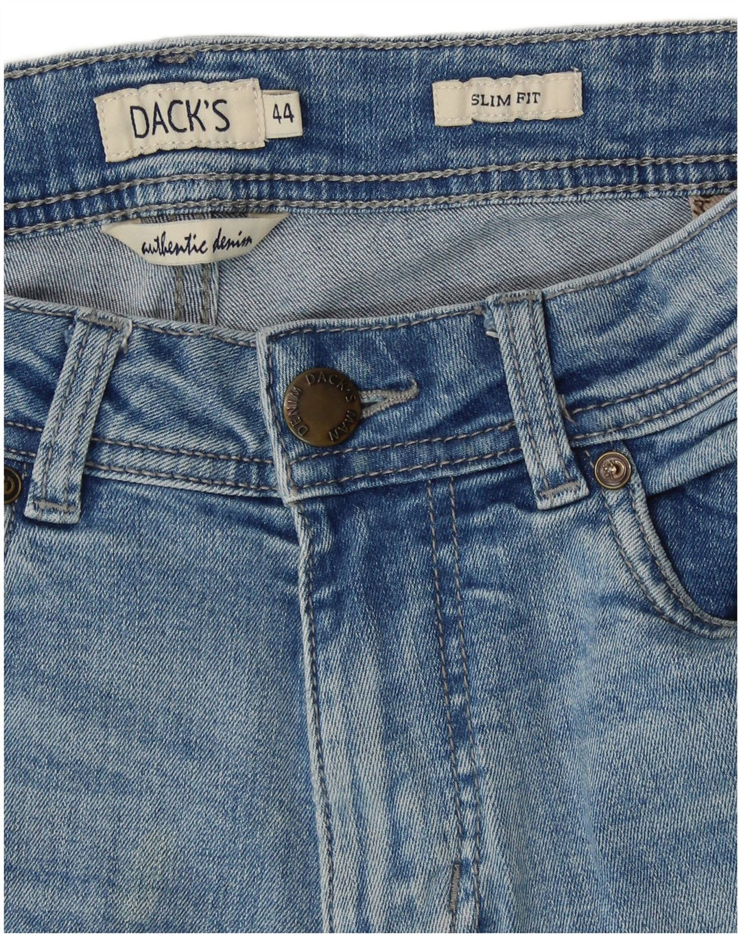 DACK'S Jeans ajustados para mujer IT 44 Medium W30 L31 Algodón azul