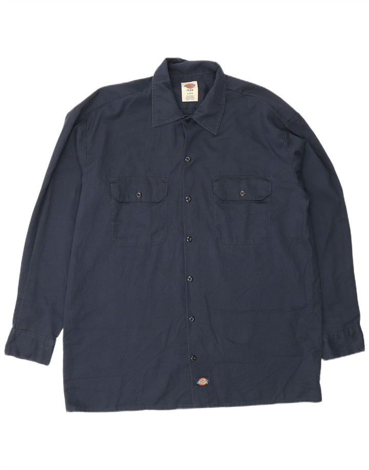 Camisa Dickies Hombre Grande Poliéster Azul Marino