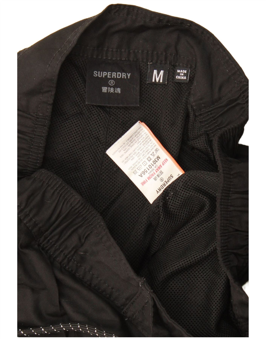 Superdry Shorts De Baño Gráficos Para Hombre Poliéster Negro Mediano