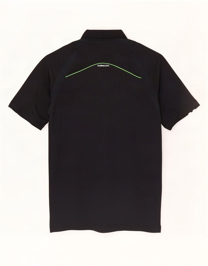 Adidas Mens Climacool Polo Polo Pequeño Negro Poliéster