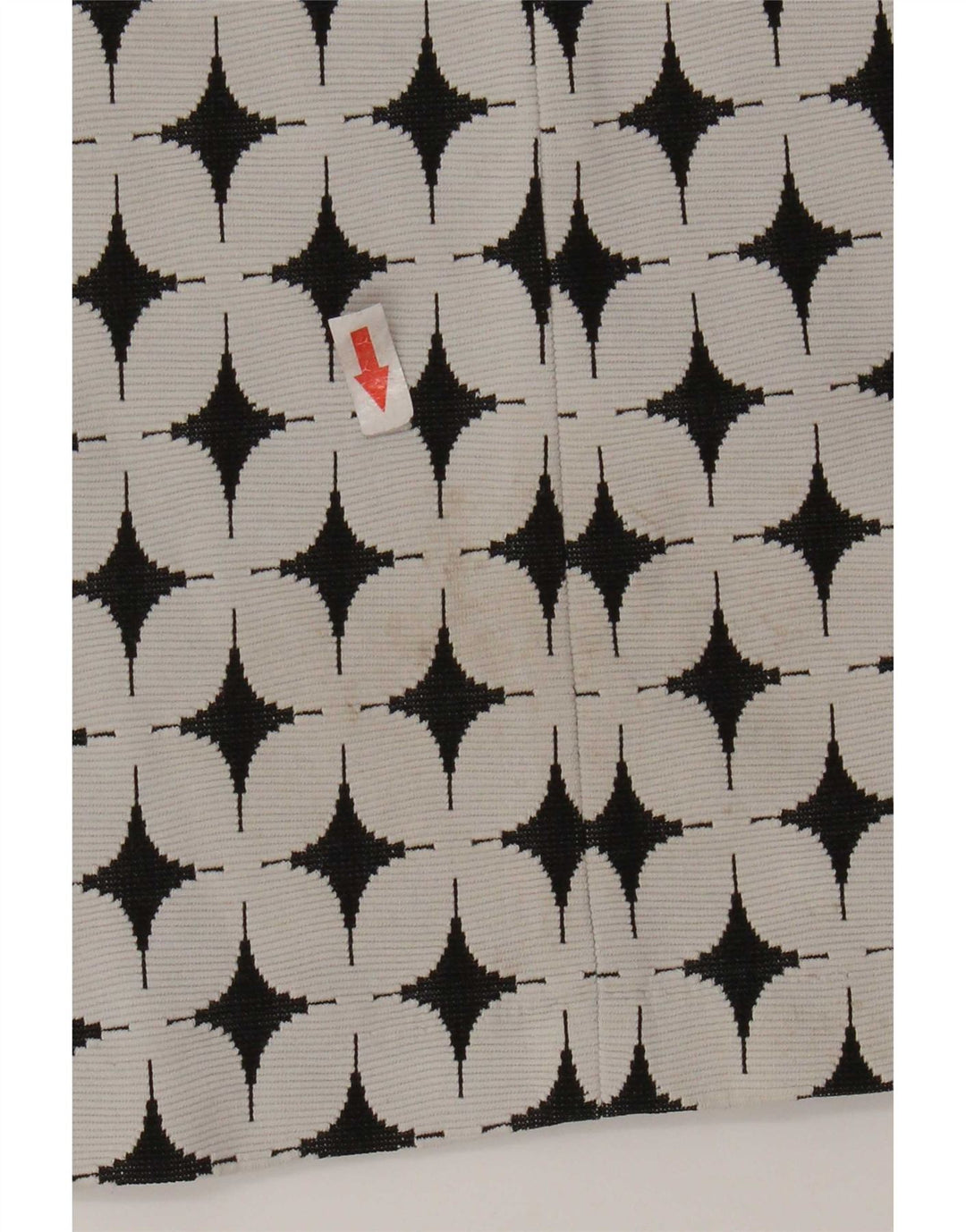 Zara Vestido Acampanado con Estampado Abstracto para Mujer UK 40 Mediano Algodón Blanco