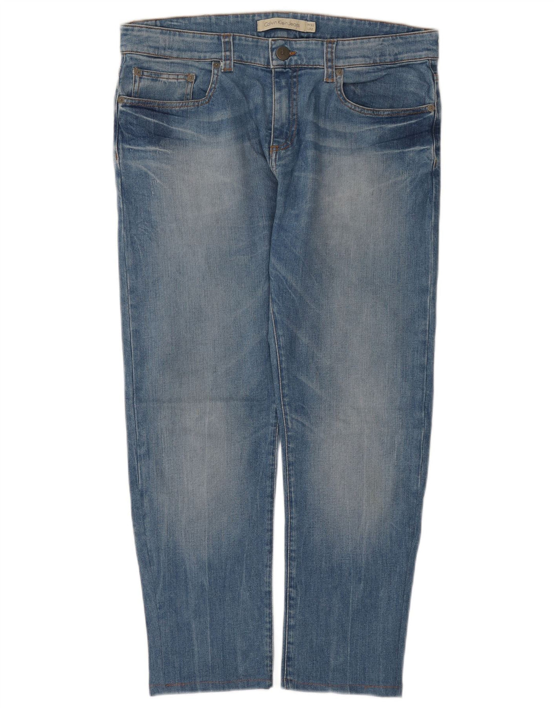 CALVIN KLEIN Vaqueros ajustados para hombre W32 L26 Algodón azul