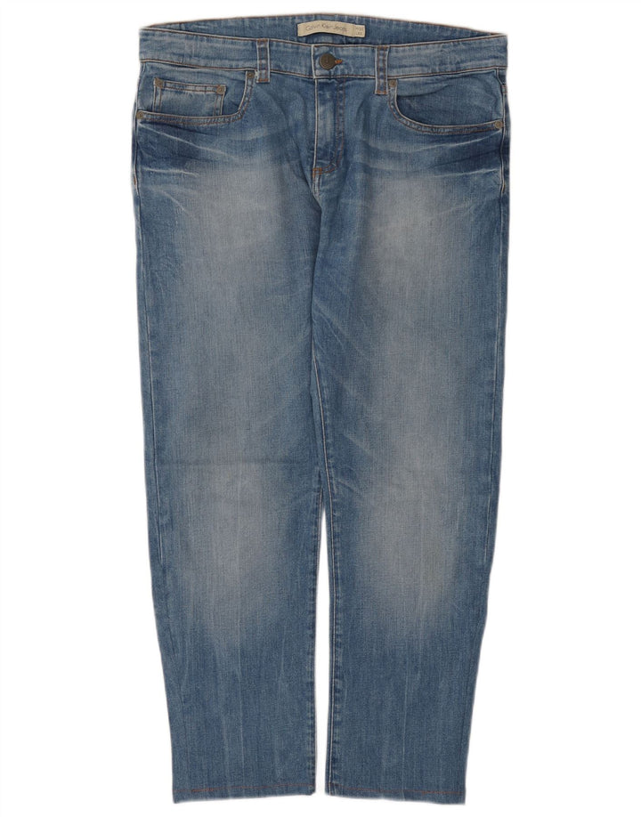 CALVIN KLEIN Vaqueros ajustados para hombre W32 L26 Algodón azul