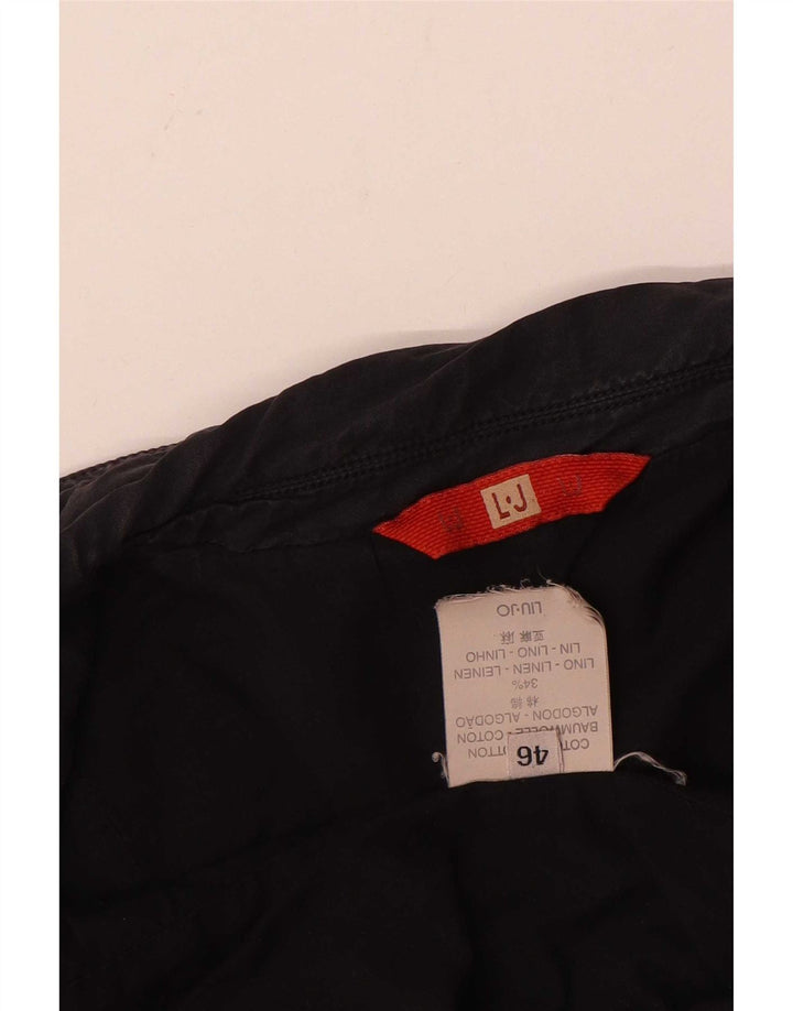 Liu Jo Chaqueta Blazer De 1 Botón Para Mujer IT 46 Grande Algodón Azul Marino