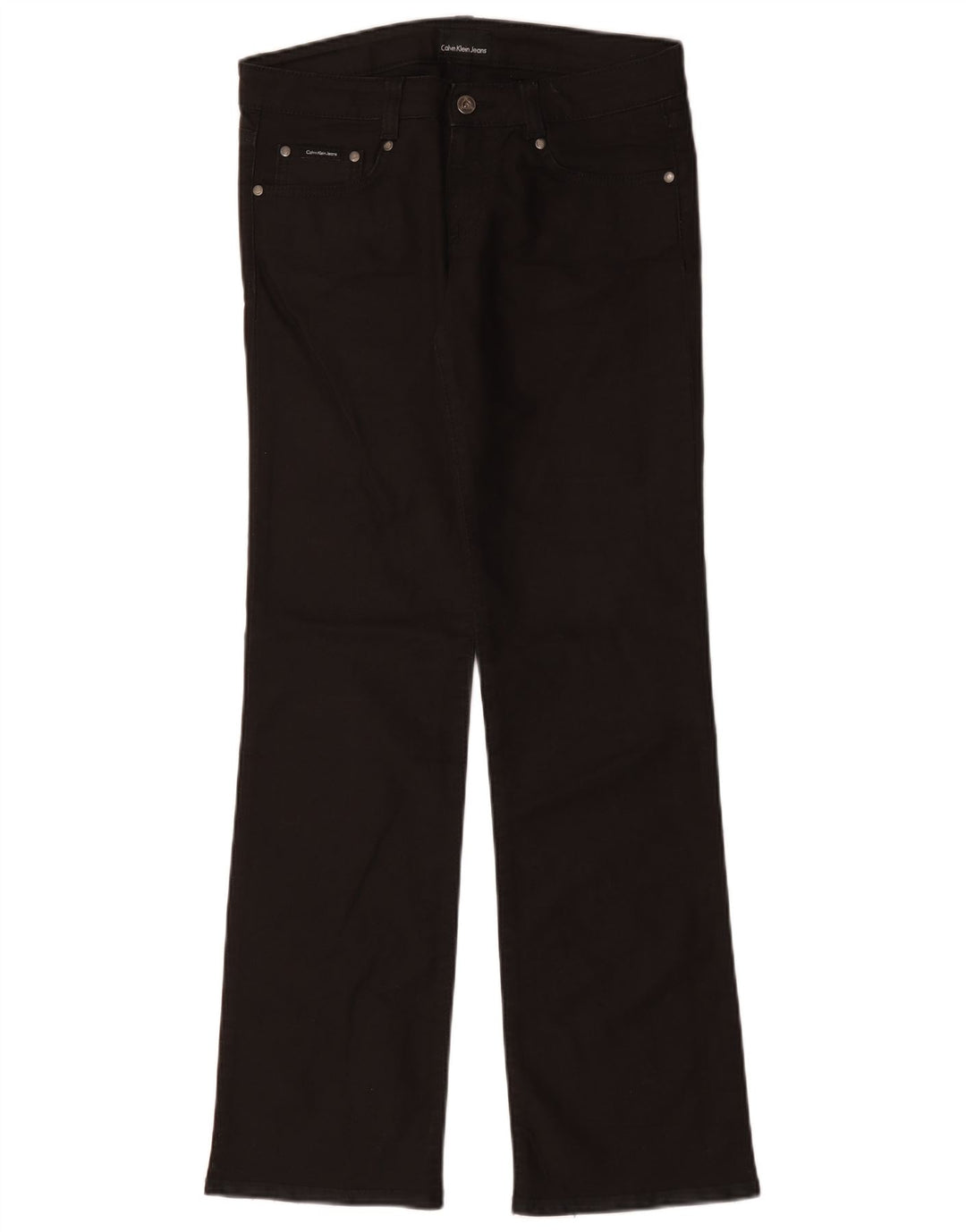 Vaqueros rectos Calvin Klein para mujer W28 L34 Algodón negro