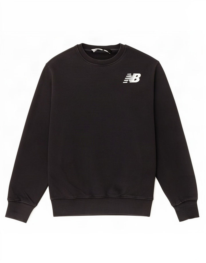 New Balance Hombre Sudadera Jumper Medium Negro Algodón